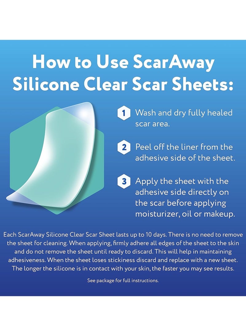 scaraway Clear Silicone Scar Sheets White 10 Count - Image 4