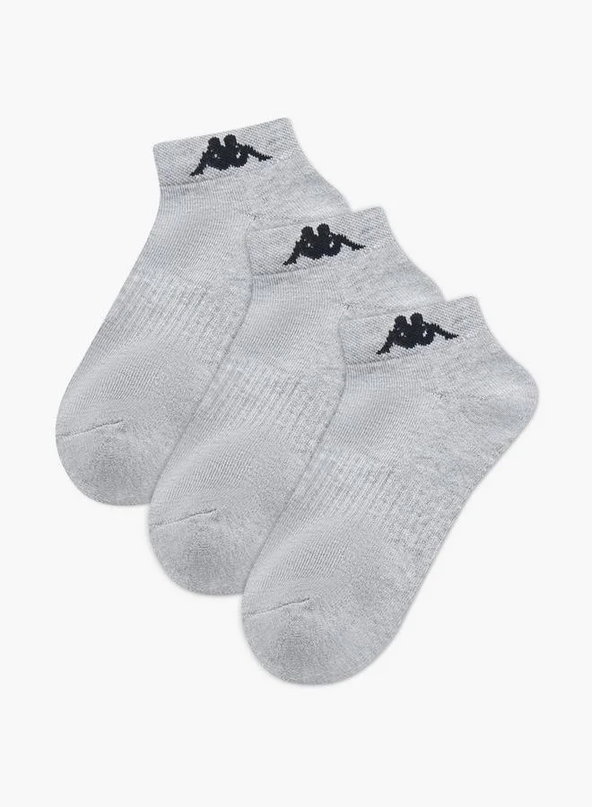 Kappa Set of 3 - Kappa Logo Print Ankle Length Socks with Antibacterial Protection