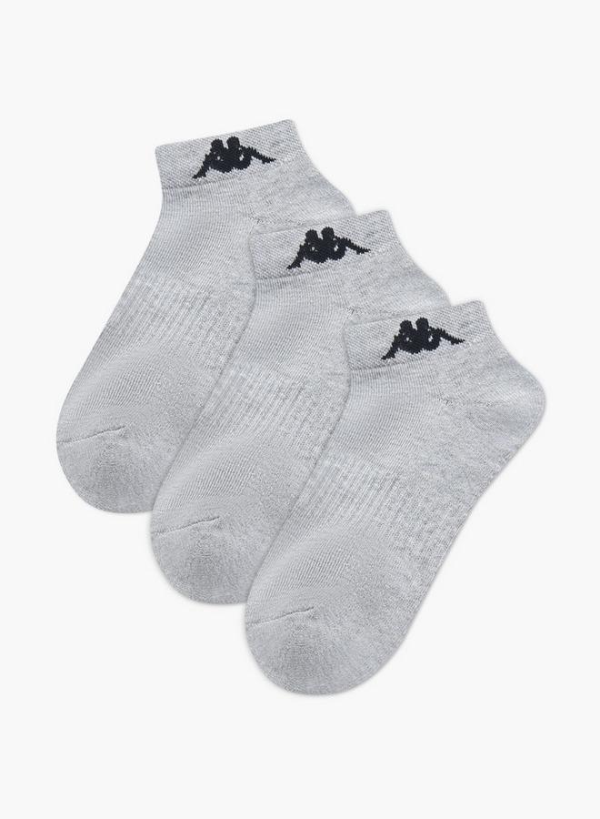 Kappa Set Of 3   Kappa Logo Print Ankle Length Socks With Antibacterial Protection - Image 1