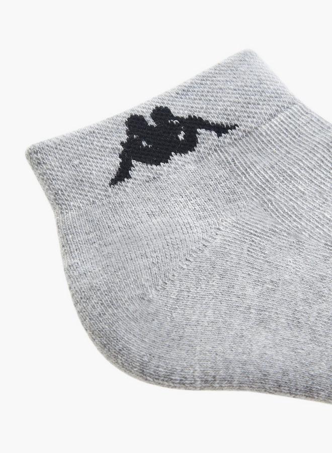 Kappa Set Of 3   Kappa Logo Print Ankle Length Socks With Antibacterial Protection - Image 5