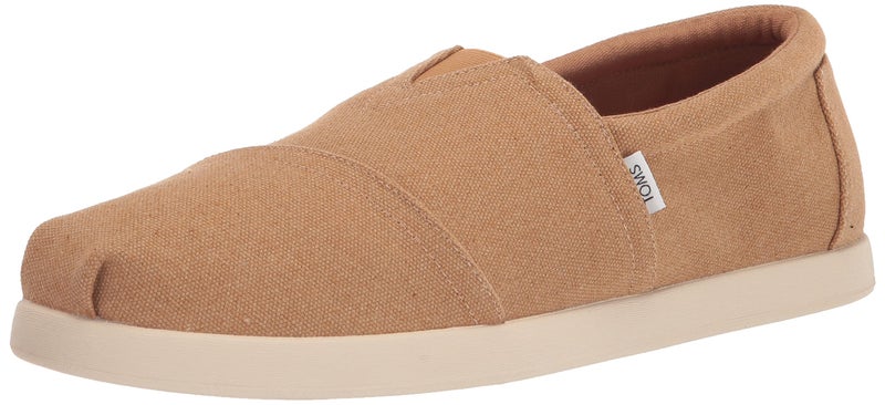 TOMS Men's Alpargata Recycled Cotton Canvas Loafer, Doe Washed, 14 - Image 1