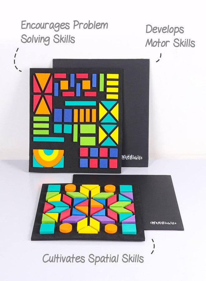 FIRSTCRY INTELLISKILLS Intelliskills Magnetic Create With Shapes STEM Puzzle 300+ Patterns, Montessori Educational Construction Toy for Preschoolers for 3+ Years,Magnetic Puzzle for Kids,Problem Solving Skills,Birthday Gift - Image 5