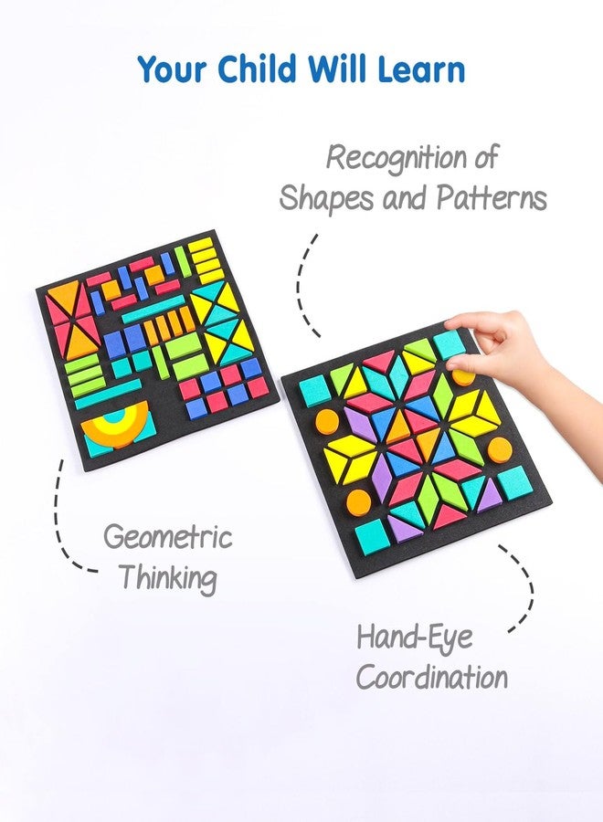 FIRSTCRY INTELLISKILLS Intelliskills Magnetic Create With Shapes STEM Puzzle 300+ Patterns, Montessori Educational Construction Toy for Preschoolers for 3+ Years,Magnetic Puzzle for Kids,Problem Solving Skills,Birthday Gift - Image 4