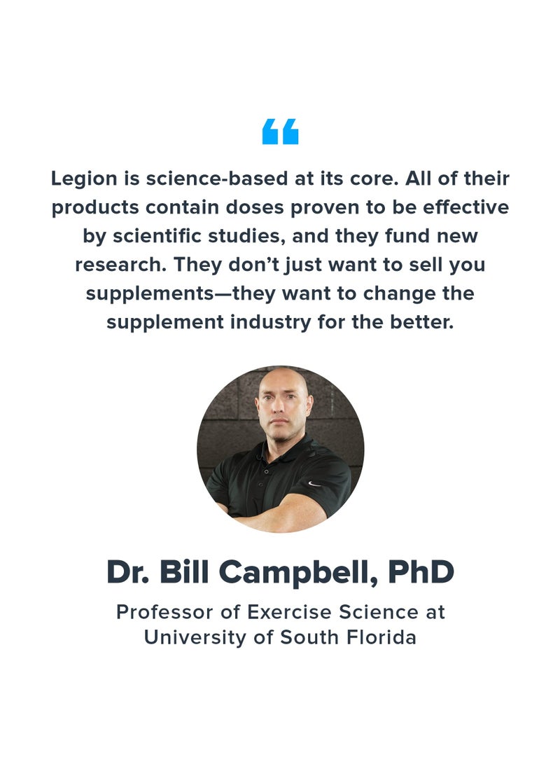 Legion Athletics Pulse Pre Workout Supplement, Pink Lemonade - Naturally sweetened & Flavored, Increases energy & focus, Enhances strength & endurance, Reduces fatigue, 20 Servings - Dietary Supplement - Net Wt 484 g/17.0 Oz /1.06Lbs - Image 4