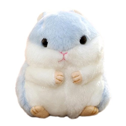 AngelGift Cuddly Hamster Soft Stuffed Animals Cushion Toy Doll 4 10cm Mouse Plushie Toys Best Birthday Gifts for The Children Kids Baby Toys Blueness - Image 1