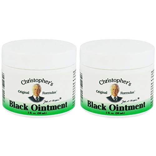Christopher's Original Formulas Black Drawing Ointment, Natural Herbal Drawing Salve Ointment, 2 oz - Pack of 2 - Image 1