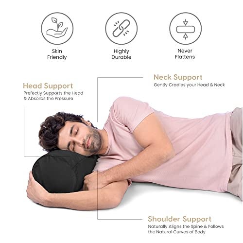 MY ARMOR Bolster Pillow | Memory Foam Orthopedic for Rest & Support Black, Large Size - 25" x 9" x 9" Bolster Pillow Set - Image 3