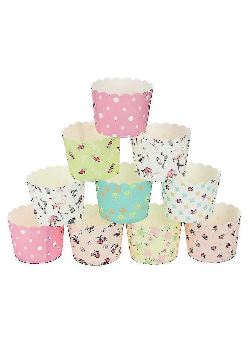 BIG BOX BIG BOX 50 Pcs Muffin Cupcake Cases Paper Baking Cups Wrapper in White Dot for Cake Ice Cream Dessert Wedding Birthday Party  - Image 3