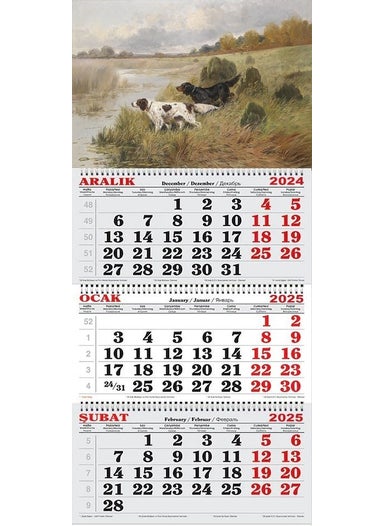 GENC DIJITAL BASKI 2025 Sailor's Calendar - Dogs in the Reeds 