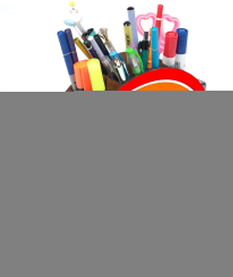 نوتبا Wooden Cloudy Rainbow Ruler Desktop Pencil Holder Organizer For Kids GK75 New Design