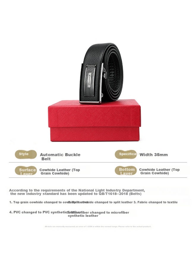 Crocodile Top-grain Leather Inner Wear Trendy Fashion Automatic Buckle Casual Men's Belt T1389 Gift For Boyfriend - Image 3