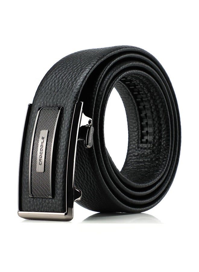 Crocodile Top-grain Leather Inner Wear Trendy Fashion Automatic Buckle Casual Men's Belt T1389 Gift For Boyfriend - Image 1