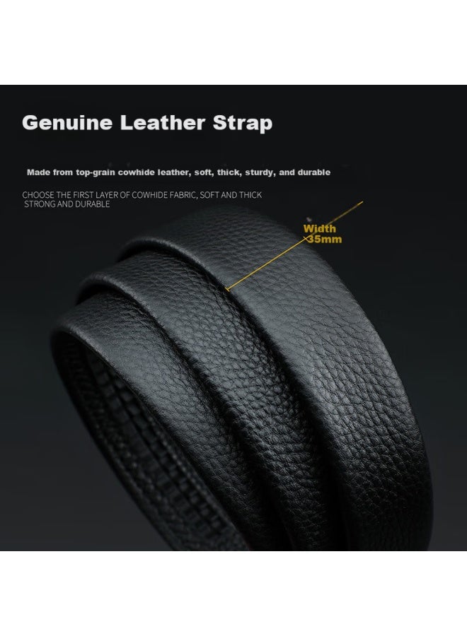 Crocodile Top-grain Leather Inner Wear Trendy Fashion Automatic Buckle Casual Men's Belt T1389 Gift For Boyfriend - Image 2