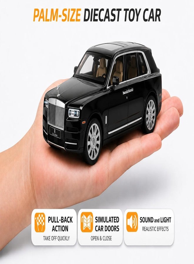 Royals hub Rolls Royce Cullinan 1:36 Scale Model Car Exclusive Alloy Metal Car Die-cast Scale Model Pullback Toy with Openable Doors & Light Music Best Gifts Toys Kids【Colors as Per Stock】 - Image 4