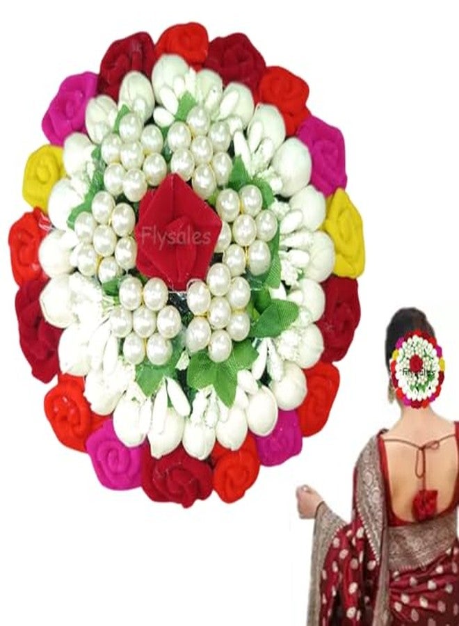 Flysales® Bun Juda Maker Flower Gajra Hair Accessories For Women and Girls Hair Bun Decoration Gajra. - Image 1