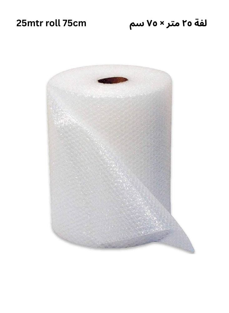 بريميم لفة غلاف الفقاعات - طول 25 مترًا × عرض 75 سم، لفة تغليف فقاعات هوائية متينة - لفة واحدة من مادة تغليف الوسادة الهوائية - Image 1