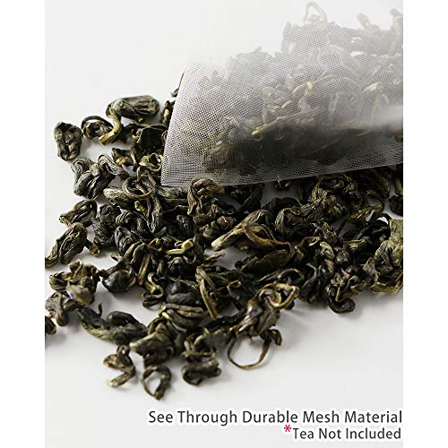 Insiswiner 50 Pcs Tea Filter Bags Disposable Tea Bags for Loose Tea Herb Spice Empty Mesh Small Drawstring Seal Infuser Strainer Bags Bath Tea Bags (2.36x2.75inch) - Image 2