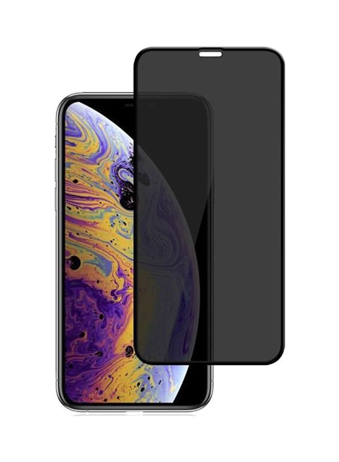 واقي شاشة زجاجي خماسي الأبعاد لهاتف Apple iPhone XS MAX أسود