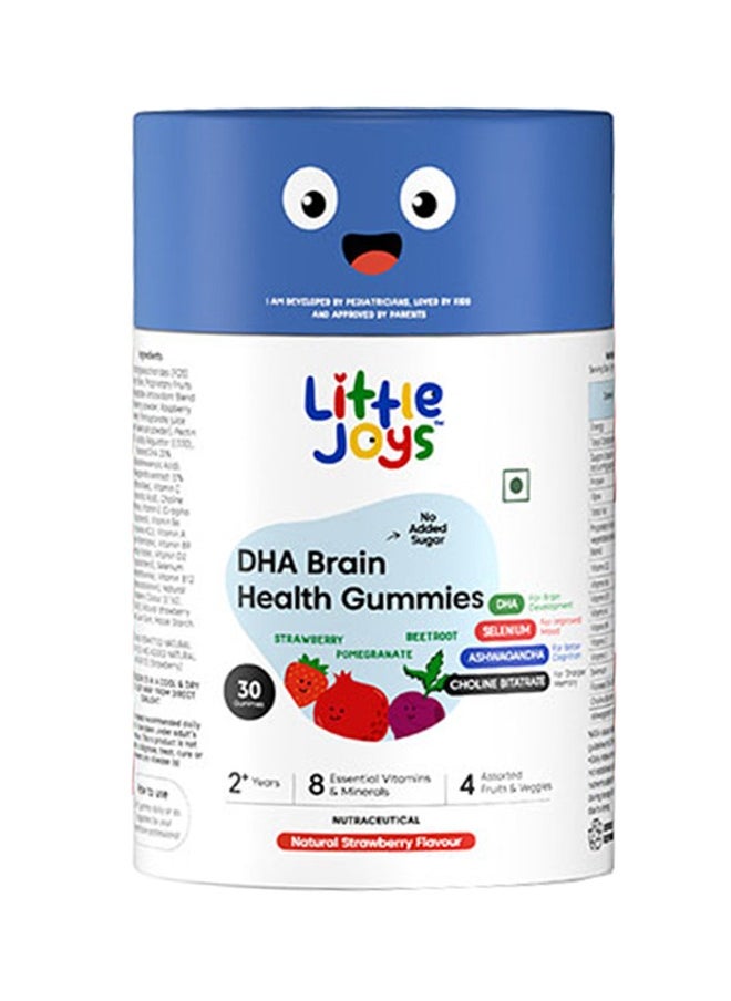 Little Joys - Dha Brain Health Gummies  30 Day Pack For Improved Concentration, Mood And Sleep Packed With 8 Vitamins And Minerals 100% Vegetarian No Added Sugar - Image 1