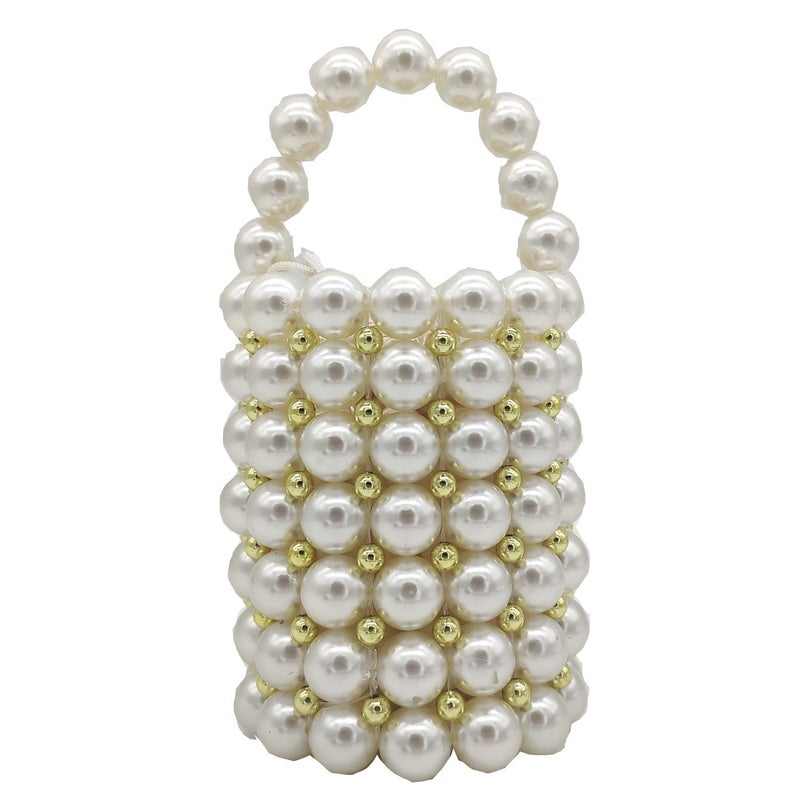 Fgg Totes Bag New Portable Pearl Bag Sweet Style Banquet Bag Party Evening Bag Diamond Encrusted Dinner Bag - Image 1