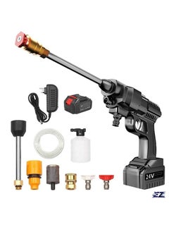 ELTRAZONE 24V Portable Cordless Pressure Washer – 5600mAh Mini Lithium Battery Powered Washer – Hand-Held Wireless Water Gun for Washing Cars, Watering Flowers, and Outdoor Cleaning – Lightweight and Convenient  - Image 1