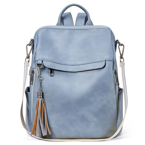 Telena Backpack Purse for Women, PU Leather Anti Theft Travel Purse Shoulder Bags with Tassel - Image 1