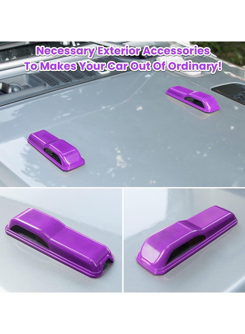 Bukela Engine Hood Hinge Cover Trim Exterior Accessories Decoration for 2018-2022 Jeep Wrangler JL JLU Sports Sahara Freedom Rubicon Unlimited Gladiator JT 2-Door & 4-Door (Purple 2PCS) - Image 4