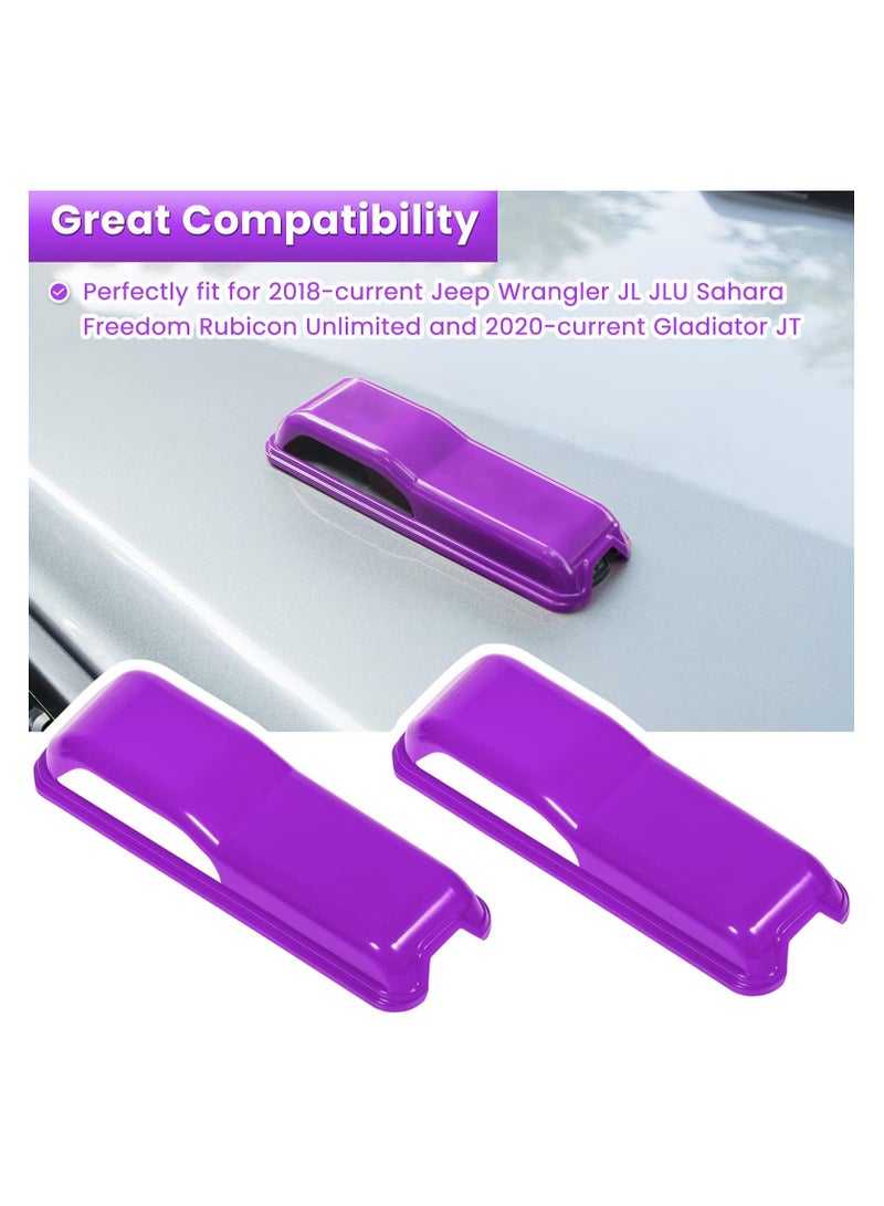 Bukela Engine Hood Hinge Cover Trim Exterior Accessories Decoration for 2018-2022 Jeep Wrangler JL JLU Sports Sahara Freedom Rubicon Unlimited Gladiator JT 2-Door & 4-Door (Purple 2PCS) - Image 5