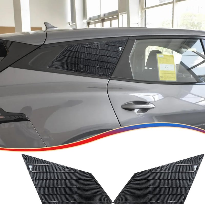 MUXEE Window Louver 2Pcs Side Vent Window Louvers for Kia Sportage 2023 2024 2025 ABS Print Sport Window Decorative Covers Exterior Trim Accessories Carbon Fiber