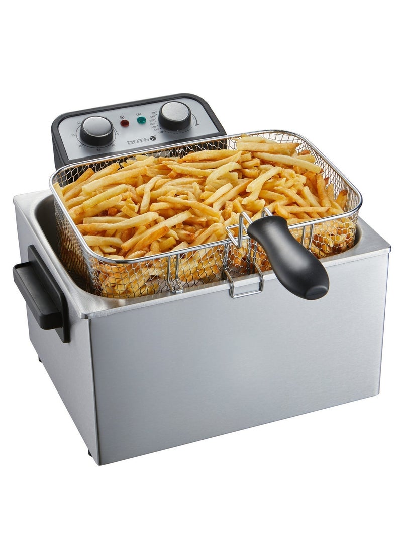 دوتس قلاية زيت مع مؤقت 30 دقيقة، بقدرة 2480-2950  واط 5.0 لتر مع سلة للاستخدام المنزلي، مع نافذة عرض، مقلاة عميقة كهربائية، سلة قلي مدمجة ومقبض-CFD1033T5 - Image 2