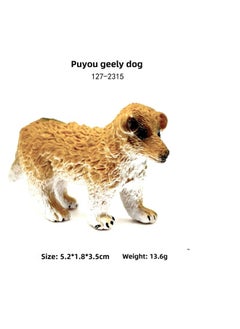Mini Puppy Simulation Solid Animal Model Chai Dog Poodle Boxer Dog Dalmatians Shar Pea Model Toy-Color:127-2315 Young Long-haired Goliath