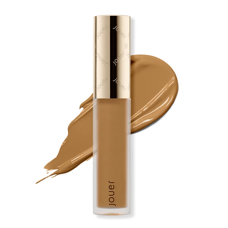 Jouer Essential High Coverage Liquid Concealer - Brightening Concealer - Color Corrector for Under Eye Dark Circles, Spot Coverage, and Eye Primer - Soft Matte Finish, CafeauLait - Image 1