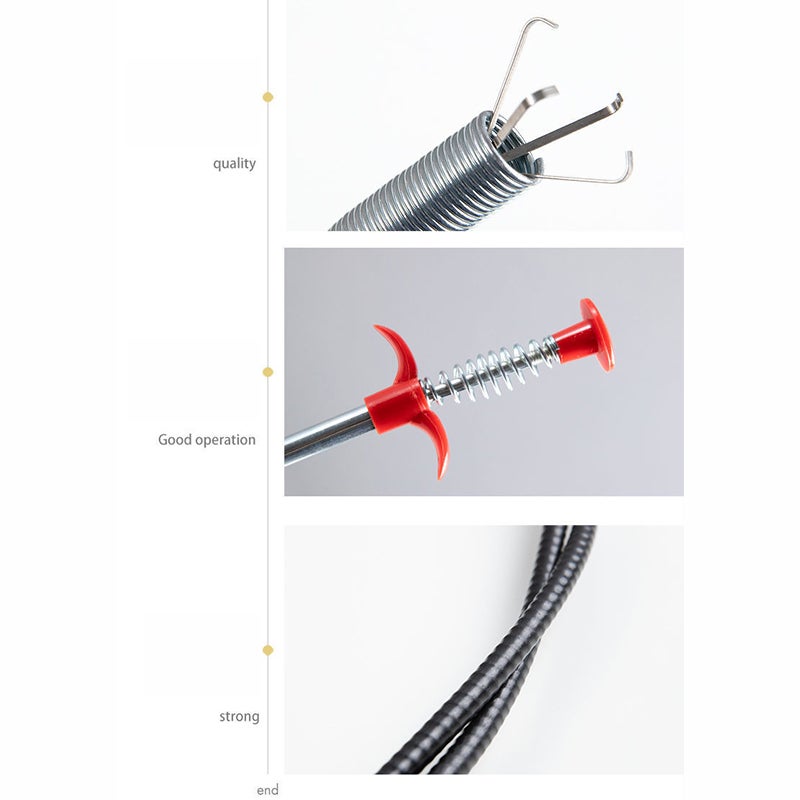 Drain Clog Remove Tool: 4 Steel Rustproof Claws, Spring Controller Auto Rebound - Flexible Bendable Sewer Dredging Tool for Kitchen, Bathroom, Toilet, Sink Drain Cleaning - Image 4
