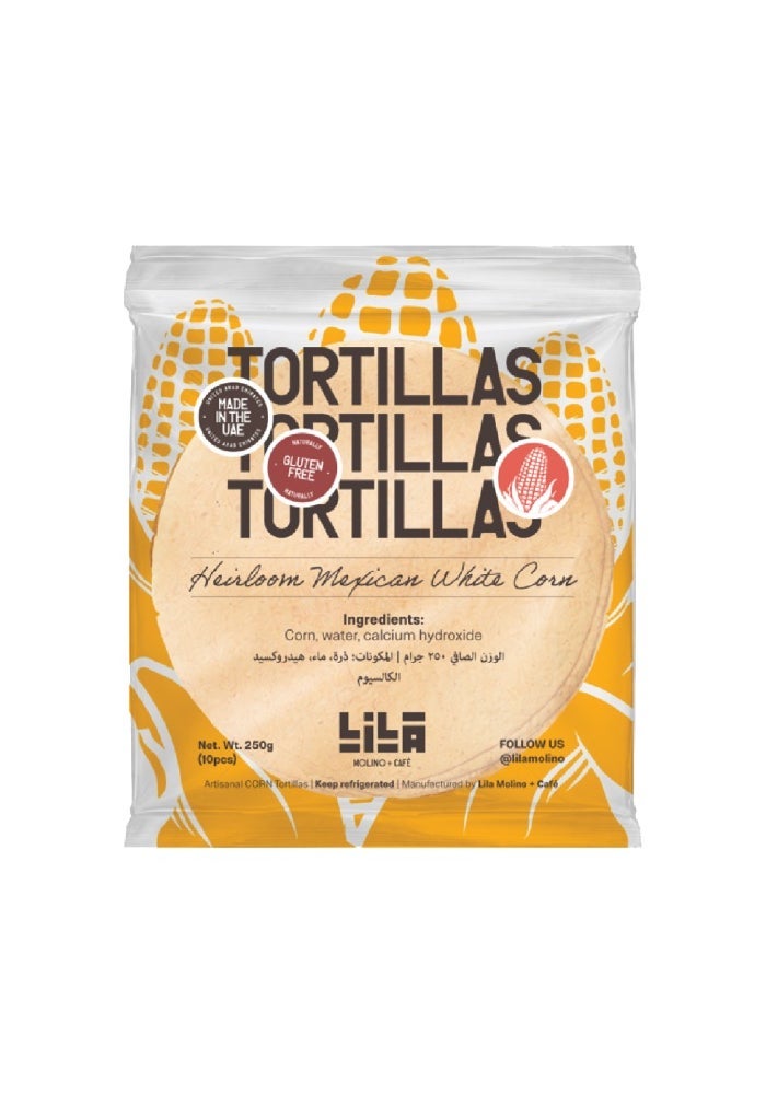Mexican Tortillas, Heirloom White Corn - 250g, UAE