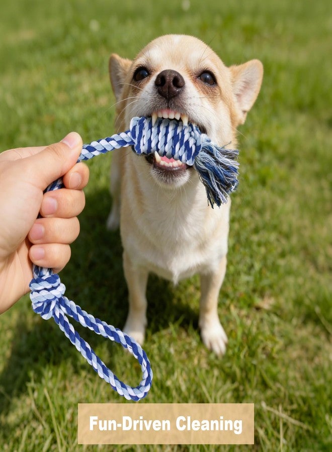 Depets Dog Rope Toys for Small Dogs, 4-Pack Durable Puppy Rope Chew Toys for Teething, Puppy Tug of War Interactive Toy, Washable Knot Dog Toy for Dental Care & Anxiety Relief - Image 5