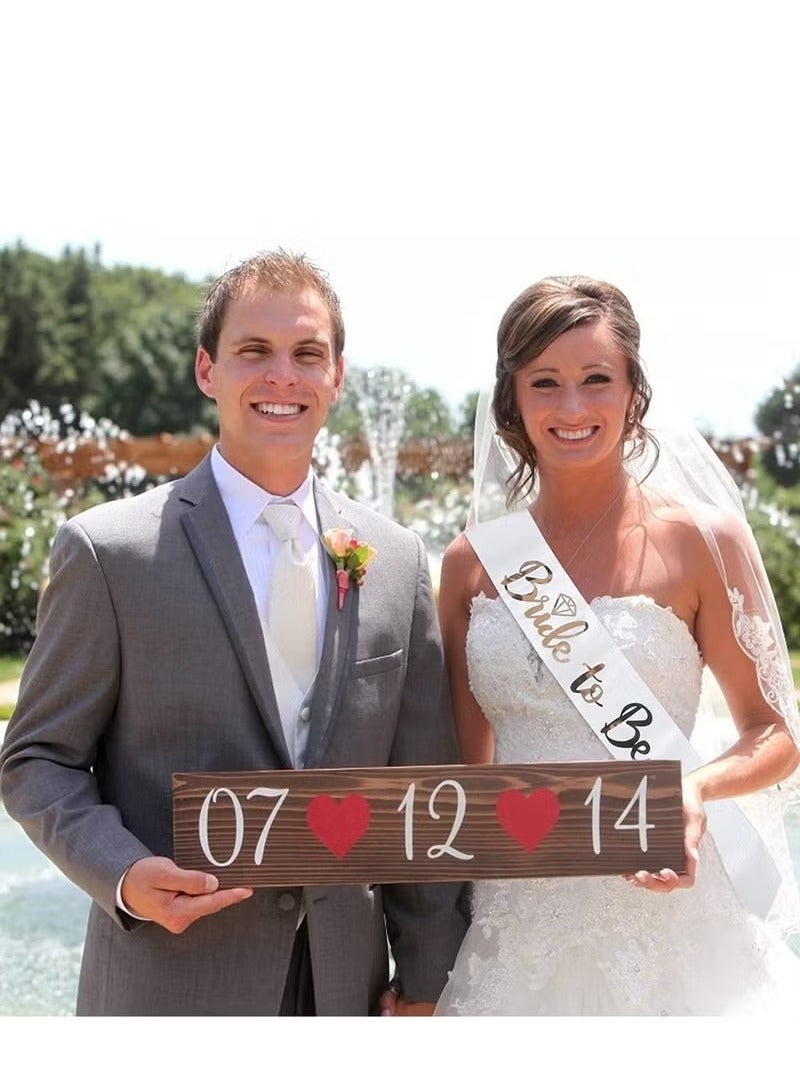 مجموعة وشاح العروس للفريق- 1 وشاح للعروس البيضاء و 6 زنانير عروس للفريق لوازم حفلات العازبة وشاح وصيفة الشرف لحفل الزفاف (7 قطع) - Image 3