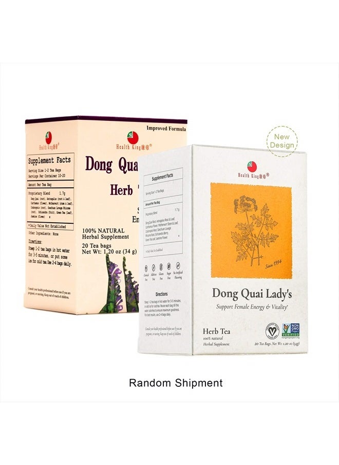 Health King - Dong Quai Lady's Herb Tea, 20 Bags - Image 1