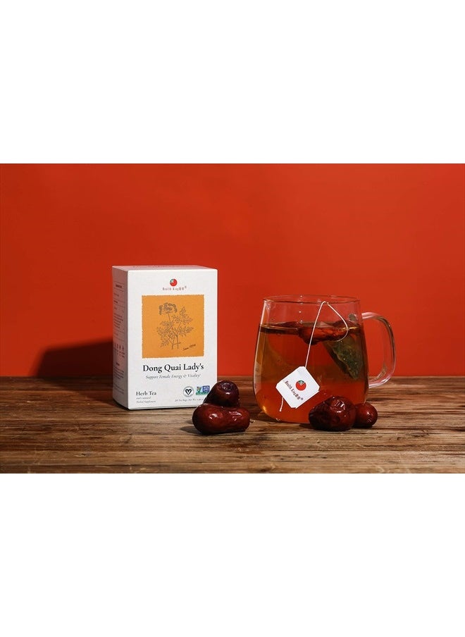 Health King - Dong Quai Lady's Herb Tea, 20 Bags - Image 1