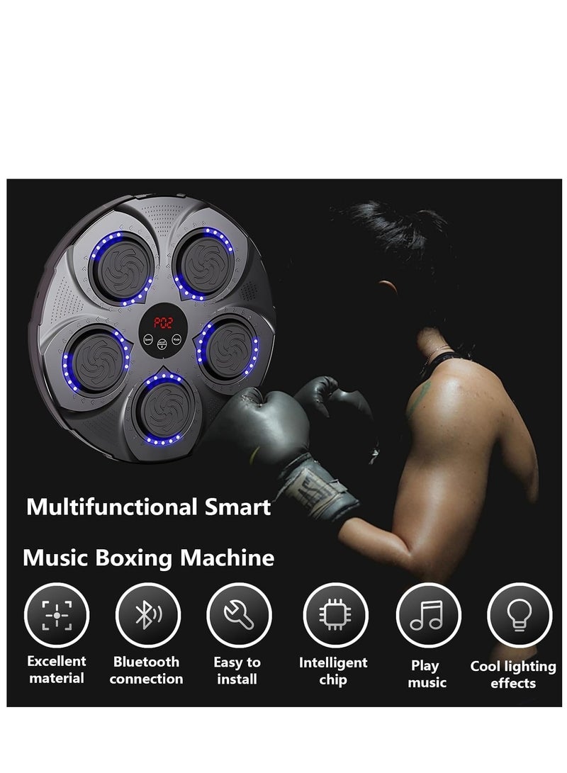 MIXDE Music Boxing Machine, Smart Bluetooth Interactive Wall-Mounted Punching Trainer with Gloves, Home Workout & Agility Training Equipment for Kids and Adults  - Image 2