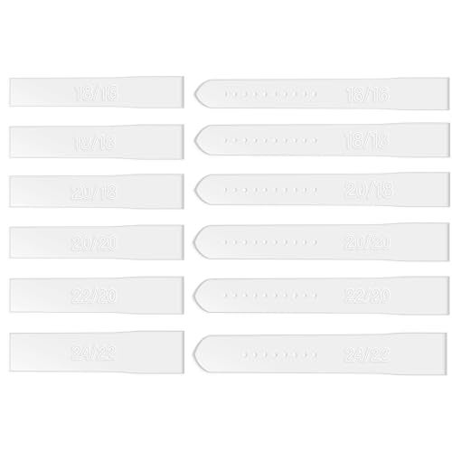 LaserThing Watch Strap Template Set - Acrylic Template Leather Pattern Watch Strap - Leather Craft DIY Tool for Personal DIY or Professional - 12 Piece Set (Man Style) - Image 1