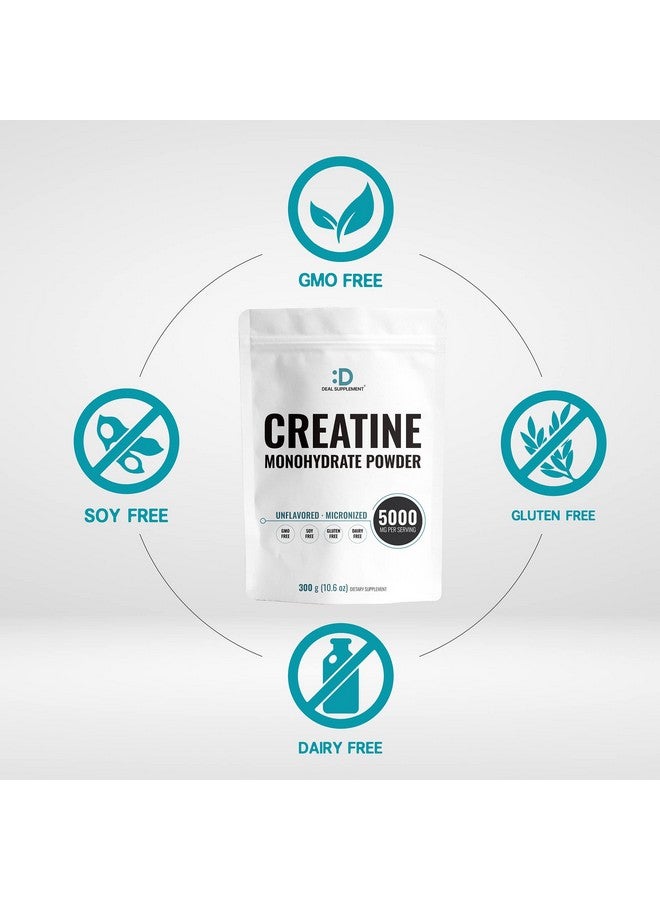 DEAL SUPPLEMENT مسحوق الكرياتين مونوهيدرات الفوري، 5 جرام لكل حصة - 120 حصة (عبوتين) | ميكرونيزد، بدون نكهة، تركيبة سريعة الامتصاص | يدعم القوة، الطاقة والتدريب عالي الكثافة | نباتي، كيتو، غير معدل وراثيًا - Image 3