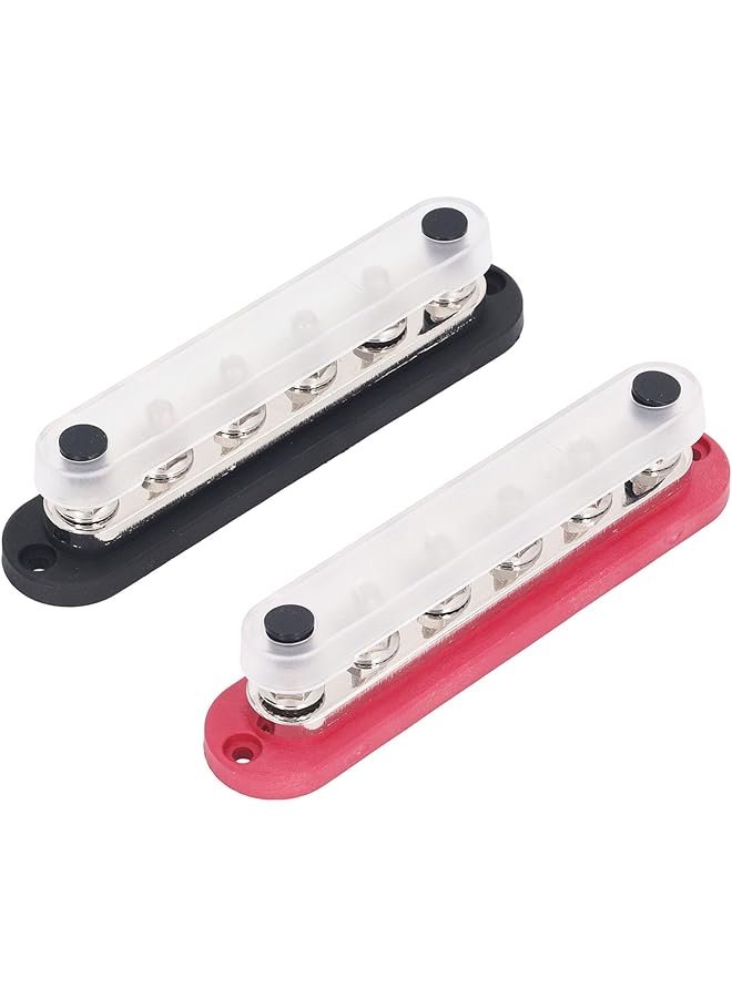 promass 300A Bus Bar Terminal Block, M8 Power Distribution Block with Cover Battery Bus Bar, DC12V‑48V Marine Bus Bar, Terminal Studs for Automotive Car Boat - Image 1