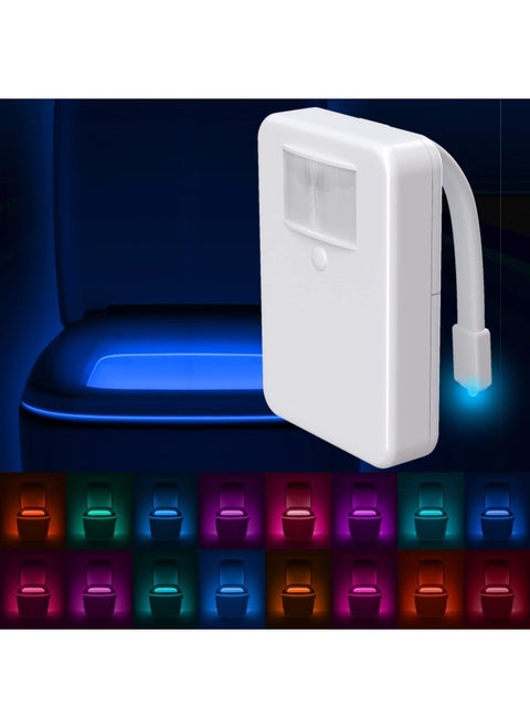 Motion Detection - Advanced 16-Color LED Toilet Bowl Light Internal Memory Light Detection White