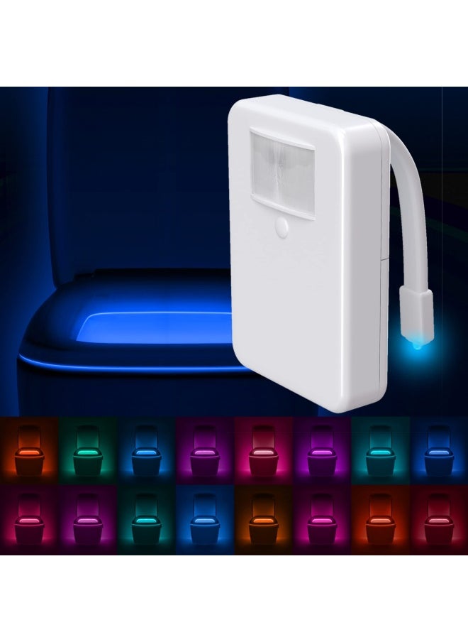Motion Detection - Advanced 16-Color LED Toilet Bowl Light Internal Memory Light Detection White