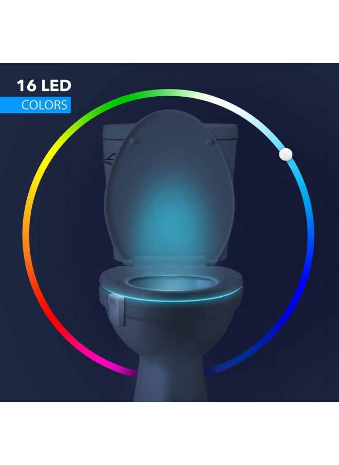 Motion Detection - Advanced 16-Color LED Toilet Bowl Light Internal Memory Light Detection White