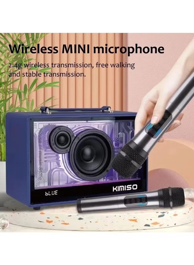 Smart Berry M90 Portable Bluetooth Speaker with 2 UHF Wireless Microphones – Karaoke System for Adults & Kids, Progressive LED Lights, Rechargeable Party Sound System with Deep Bass & Clear Audio – Ideal for Karaoke, Parties, and Outdoor Events - Image 4
