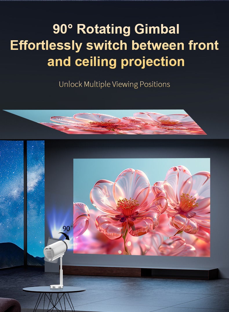 Joshberg Mini 1080P Projector Portable 4K video Supported Home Theater Video Beamer - Image 4