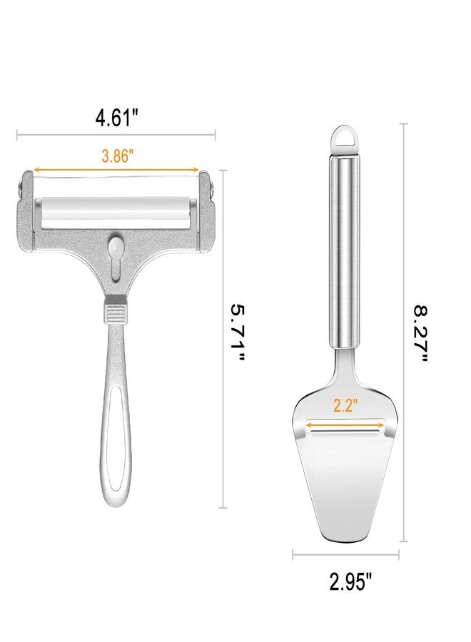 WarmHut Cheese Slicer with Wire, WarmHut Stainless Steel Cheese Slicer Set and Cheese Cutter Plane for Soft, Semi-hard, Hard Cheeses Kitchen Tool, Set of 2 - Image 5