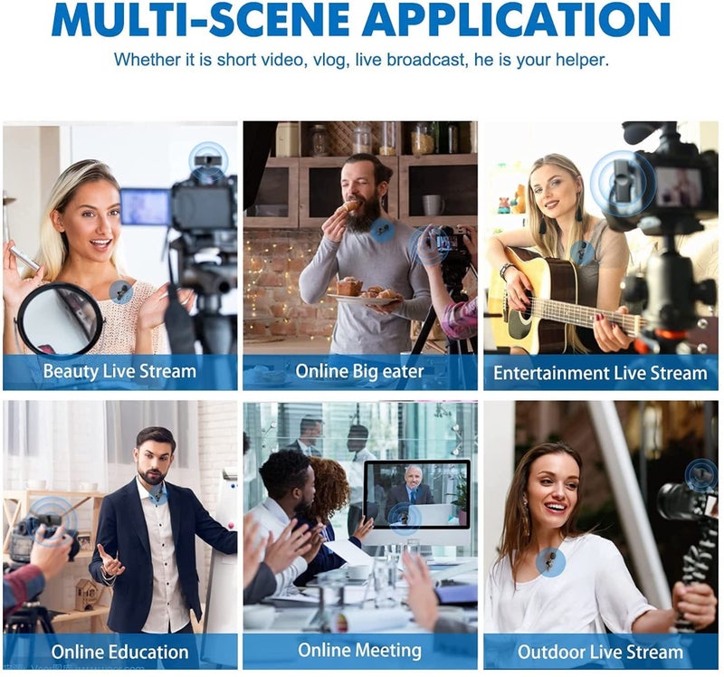 Careflection 2 in 1 K8 Wireless Microphone, Digital Mini Portable Recording Clip Mic with Receiver for All Type-C Lightning Mobile Phones Camera Laptop for Vlogging YouTube Online Class, Zoom Call - Image 3