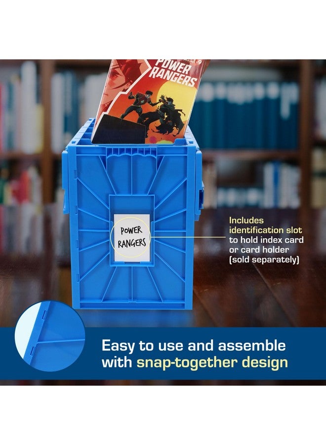 BCW BCW Short Comic Book Bin | Holds 150 Comics | Stackable Plastic Storage | Acid-Free Organizer | Blue, Single  - Image 4